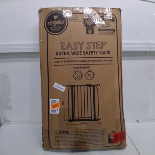 REGALO EASY STEP EXTRA WIDE SAFETY GATE - 29 - 49" X 30" - BLACK (MODEL: 1164 EB DS) image 5