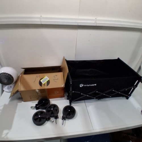 ORIGINSURE COLLAPSIBLE WAGON CART FOLDABLE, 460LB / 220L CAPACITY - BLACK image 2