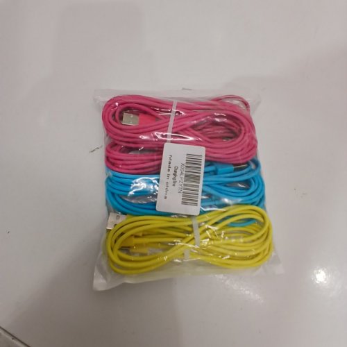 6PK USB-A TO LIGHTNING CHARGING CABLES - 3FT/6FT/10FT - BLUE/YELLOW/PINK image 2