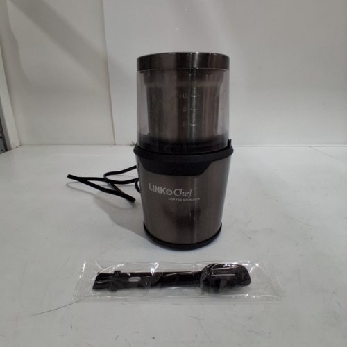 LINKCHEF ELECTRIC COFFEE/SPICE GRINDER - 80G CAPACITY -BLACK / SILVER (MODEL: CG-9220) image 2