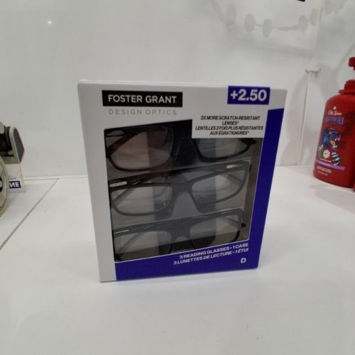 3PK FOSTER GRANT READING GLASSES - +2.50 - ASSORTED COLOURS image 2
