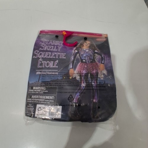 GIRL'S GOODMARK STARRY SKELLY SKELETON COSTUME - MEDIUM (8-10) - BLACK/ PURPLE/PINK (STYLE: CA31622M) image 2