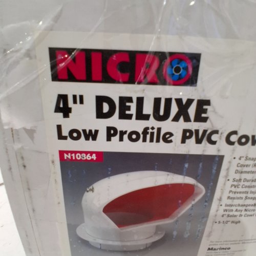 MARINCO NICRO SNAP-IN DELUXE LOW PROFILE PVC COWL VENT - 4" - WHITE/RED (MODEL: N10864) image 2
