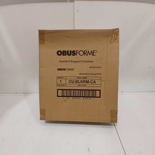 OBUSFORME LUMBAR SUPPORT ERGONOMIC MEMORY FOAM BACK REST WITH DUAL ADJUSTABLE STRAPS - BLACK (MODEL: CU-BLKRM-CA) image 4