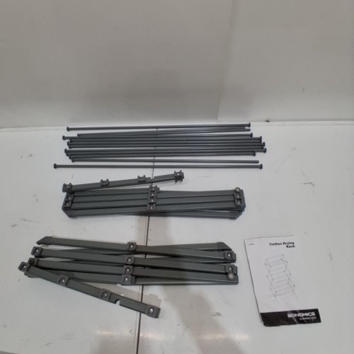 SONGMICS FOLDABLE CLOTHES DRYING RACK - 53" X 14.5" X 29.5" - GREY (MODEL: ULLR770G01) image 2