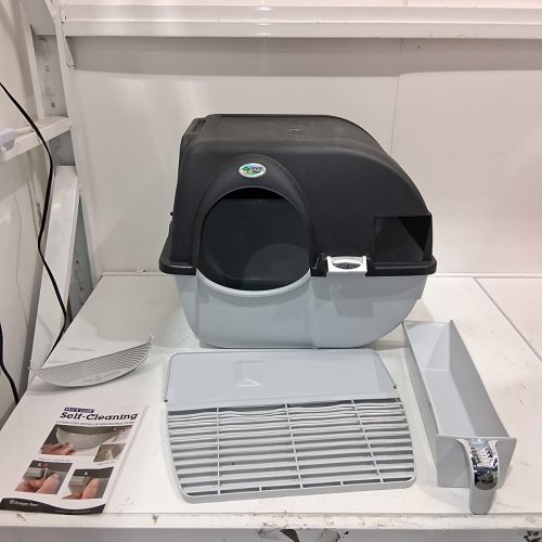 OMEGA PAW SELF-CLEANING LITTER BOX - BLACK / GREY image 2