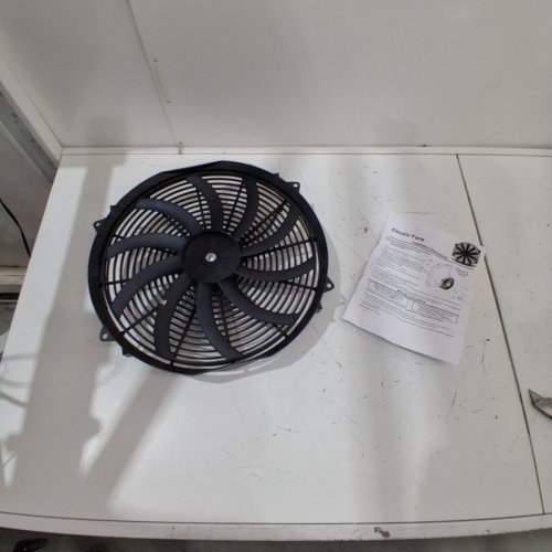 8MILELAKE HIGH PERFORMANCE BLACK SLIMLINE ELECTRIC COOLING RADIATOR FAN - 16" -12V - 120W - BLACK image 3
