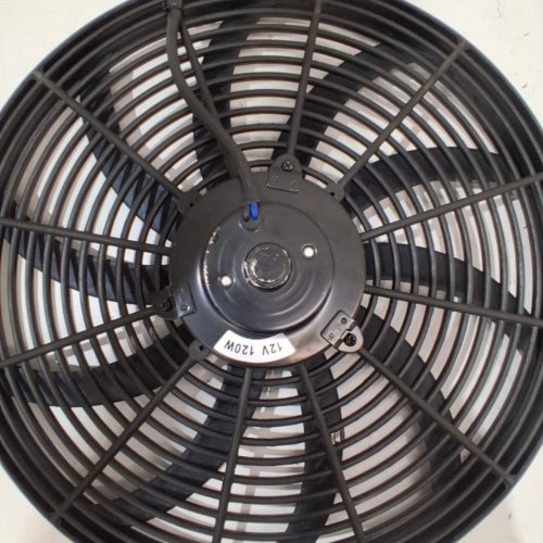 8MILELAKE HIGH PERFORMANCE BLACK SLIMLINE ELECTRIC COOLING RADIATOR FAN - 16" -12V - 120W - BLACK image 4