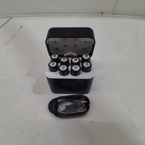 9PC CZVV SMART LI-ION RECHARGEABLE BATTERY CHARGER WITH 8 AA BATTERIES - BLACK (MODEL: Q048) image 2