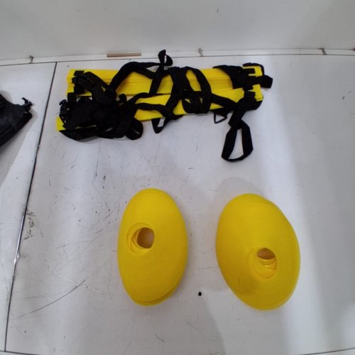 YES4ALL ULTIMATE COMBO AGILITY LADDER TRAINING SET WITH 12 RUNG LADDER, 12 CONES & 4 STAKES, AND CARRY BAG - YELLOW - (MODEL:LJGX) image 3