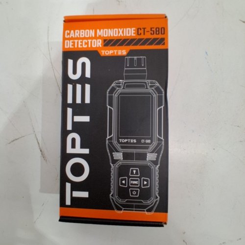 TOPTES RECHARGEABLE CARBON MONOXIDE DETECTOR WITH VIBRATION, VISUAL & AUDIBLE ALARMS - 0-1000PPM - ORANGE (MODEL: CT-580) image 2
