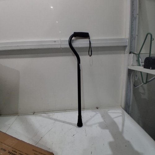 MEDLINE ADJUSTABLE ALUMINUM CANE WITH OFFSET HANDLE - 29" - 38" - 300LBS MAX - BLACK (MODEL: MDS86420H1) image 2