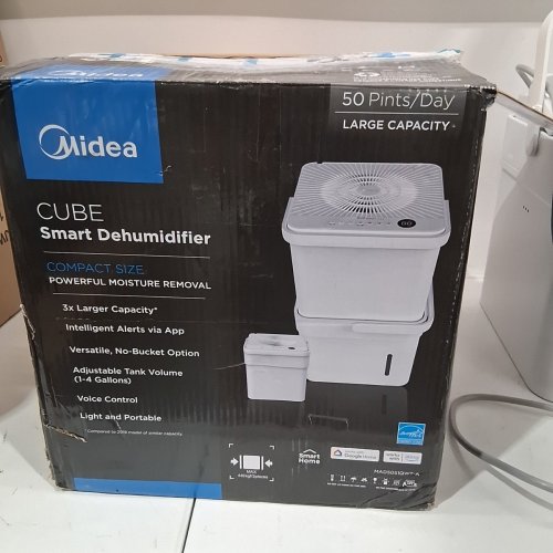 MIDEA CUBE DEHUMIDIFIER ENERGY STAR CERTIFICATED -50 PINT- FOR UP TO 4,500 SQ. FT., SMART CONTROL, COMPATIBLE WITH ALEXA, -WHITE-(MODEL:MAD50S1QWT-A) image 6