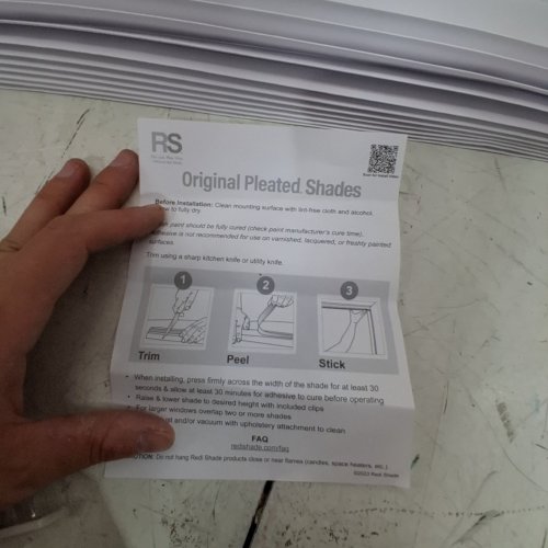 2PK REDI SHADE PLEATED SHADES 48" X 90" - WHITE image 3