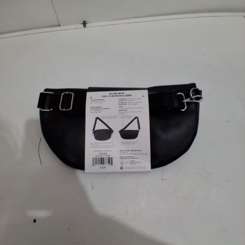 WOMEN'S SIRIANO GENUINE LEATHER SLING BAG - 12" X 6'' - BLACK (STYLE: 1988348) image 3