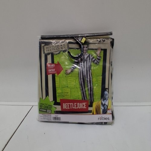 KIDS RUBIES BEETLEJUICE COSTUME -LARGE 10/12 - BLACK / WHITE (MODEL: 1001534) image 3