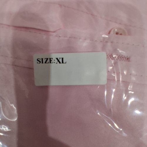 MEN'S LONG SLEEVE BUTTON-UP SHIRT - EXTRA LARGE - PINK image 3