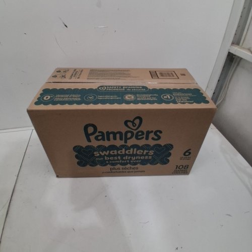 108PK PAMPERS SWADDLERS ACTIVE BABY DIAPERS - SIZE 6 (35LBS) image 2