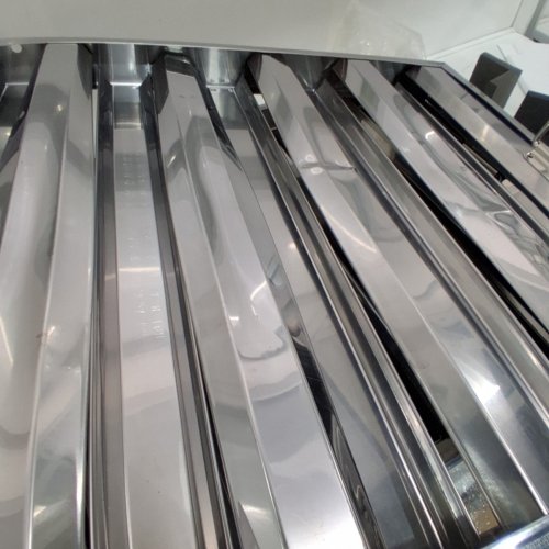 5PK GARVEE 5 GROOVES COMMERCIAL KITCHEN RANGE HOOD FILTER 430 STAINLESS STEEL - 19.5" X 19.5" - STAINLESS STEEL image 3