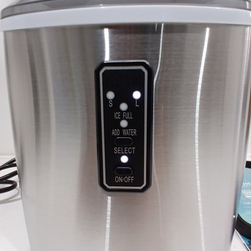EUHOMY COUNTERTOP ICE MAKER WITH CARRY HANDLE, BASKET & SCOOP - MAKES 26LB PER DAY - GREY(MODEL: IM008-BSI-USEH) image 2