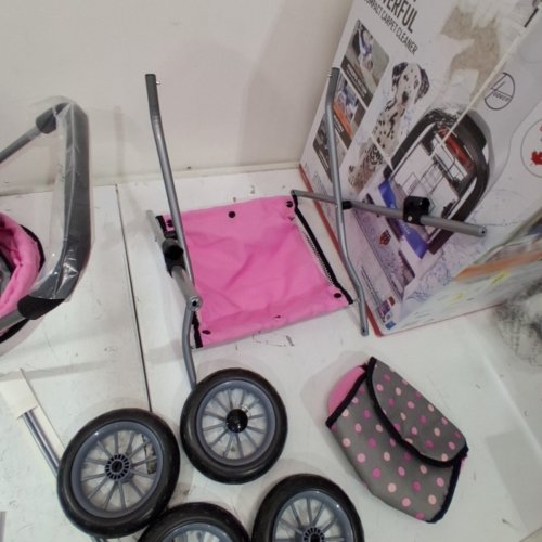 BAYER SMARTY - DOLL STROLLER - GREY/PINK image 4