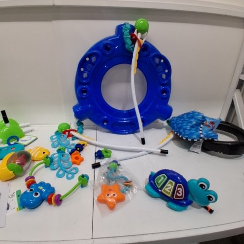 BABY EINSTEIN NEPTUNE'S OCEAN DISCOVERY JUMPER WITH ADJUSTABLE HEIGHT - 15+ MULTI-SENSORY TOYS/ACTIVITIES - 4 LANGUAGES - MULTI-COLOUR (MODEL: 10455) image 5