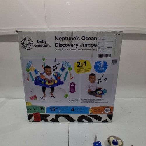 BABY EINSTEIN NEPTUNE'S OCEAN DISCOVERY JUMPER WITH ADJUSTABLE HEIGHT - 15+ MULTI-SENSORY TOYS/ACTIVITIES - 4 LANGUAGES - MULTI-COLOUR (MODEL: 10455) image 6