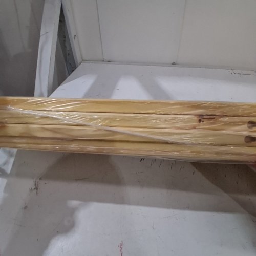 2 TIER WALL SHELF -30.7" - CLEAR VARNISHED / NATURAL (IMODEL: 871) image 3