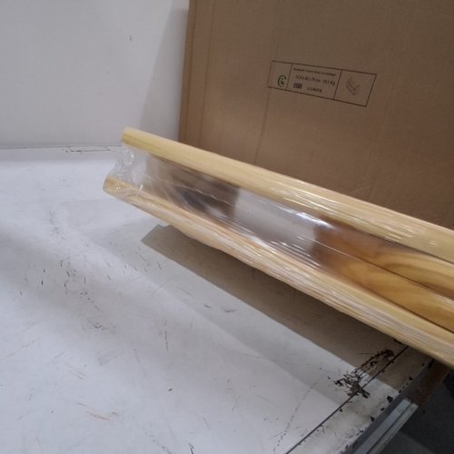 2 TIER WALL SHELF -30.7" - CLEAR VARNISHED / NATURAL (IMODEL: 871) image 4