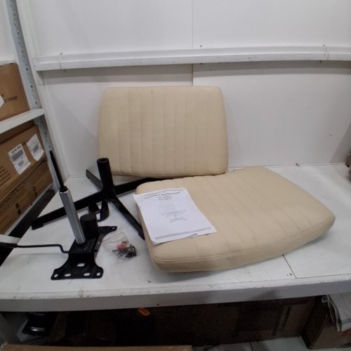 BESTOFFICE CRISS CROSS CHAIR WITH ARMLESS DESIGN AND ADJUSTABLE SWIVEL - BEIGE (MODEL: OC-N865-BEIGE) image 3