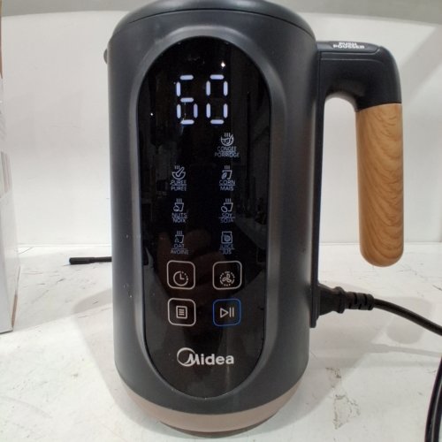 MIDEA DOUBLE WALL NUT MILK MAKER 1L -BLACK/WOOD - (MODEL: MNM802TSBPH) image 2
