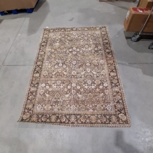 HUGEAR WASHABLE SOFT AESTHETIC AREA RUG - 5FT X 7FT - BROWN image 2