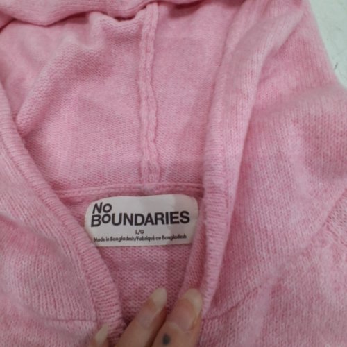 WOMAN'S A NEW DAY LIGHTWEIGHT ZIP UP SWEATER - LARGE - PINK image 3