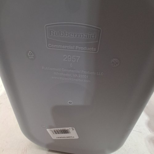 RUBBERMAID RECTANGULAR WASTEBASKET TRASH CAN - 41 QT/10.25 GAL - GREY (MODEL: FG295700BLA) image 4