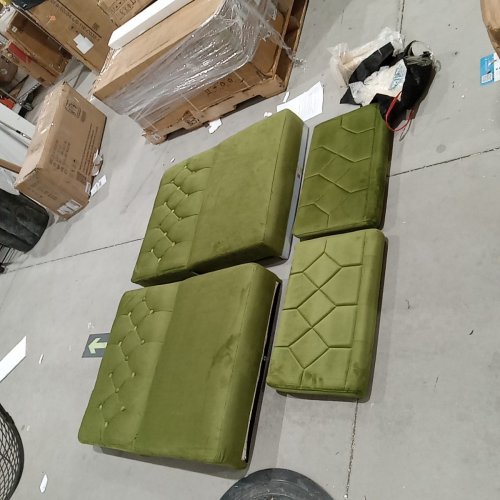2 SEAT UPHOLSTERED FUTON COUCH LOVESEAT - 60" - GREEN image 2