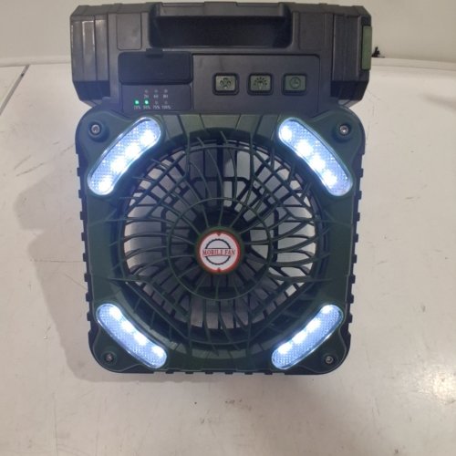 TWO-IN-ONE PORTABLE FAN/LIGHT COMBO - 6W - GREEN / BLACK (MODEL: X99) image 2
