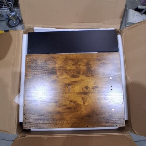 L SHAPED COMPUTER OFFICE DESK - BLACK/BROWN (MODEL:C115157215) image 2