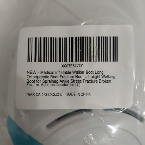 MEDICAL AIR CAM WALKER ORTHOPEDIC BOOT - LARGE - GREY/BLUE (MODEL: TRBS-CA-473-CKGJX-L) image 2