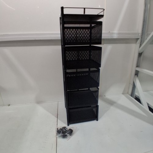 GARVEEHOME 5 TIER KITCHEN CART WITH STORAGE - BLACK image 2