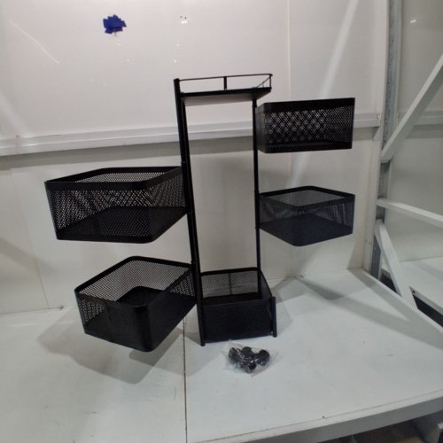GARVEEHOME 5 TIER KITCHEN CART WITH STORAGE - BLACK image 3