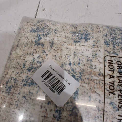 ABSTRACT INDOOR AREA RUG - 5FT X 7FT - CREAM/BLUE image 2