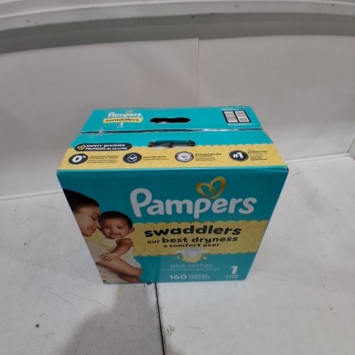 160PK PAMPERS SWADDLERS BEST DRYNESS DISPOSABLE DIAPERS - SIZE 1 (8-14LB) image 2