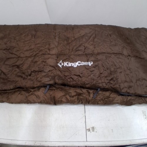 3PC KINGCAMP SNOWFLAKE 300D DOUBLE FLANNEL SLEEPING BAG WITH 2 PILLOWS - 86" X 59" - COFFEE image 6