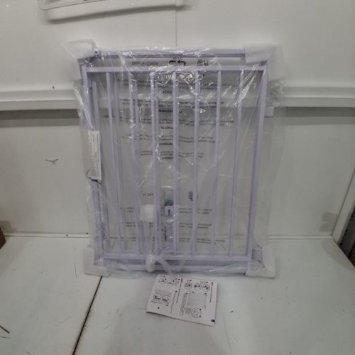 FUZZYNEST EXTRA-WIDE WALK THRU BABY GATE FOR STAIRS WITH AUTO CLOSE - 26.4" - 43" X 29" - WHITE (MODEL: SH21.002G) image 2