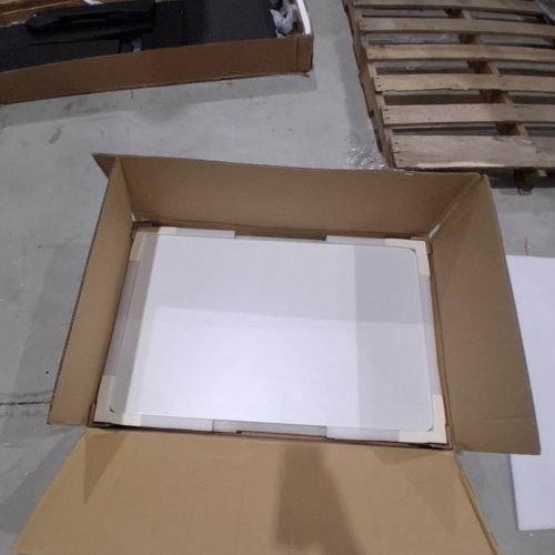 CUBICUBI ELECTRIC ADJUSTABLE WOOD AND STEEL STANDING DESK WITH PROGRAMMABLE MEMORY HEIGHT BUTTONS - 40" X 24" - WHITE - (MODEL: 0118) image 3