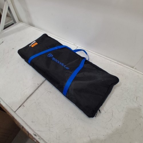 ROCKVILLE RTO-GO COLLAPSIBLE DJ TOTEM STAND WITH CARRYING BAG AND BLACK/WHITE SCRIMS - 39" TO 70" - 132 LBS CAP - WHITE (MODEL: RTP-GO WHITE- EXTRA PORTABLE WHITE) image 8
