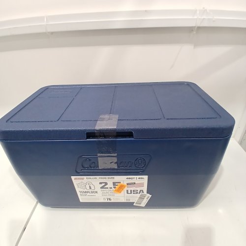 COLEMAN CHILLER PORTABLE INSULATED HARD COOLER WITH HEAVY DUTY HANDLES - 48QT - DARK BLUE (MODEL: 2226955) image 5