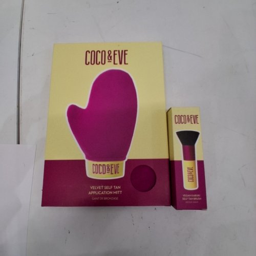 2PC COCO & EVE SELF TAN APPLICATION MITT AND KABUKI BRUSH image 3