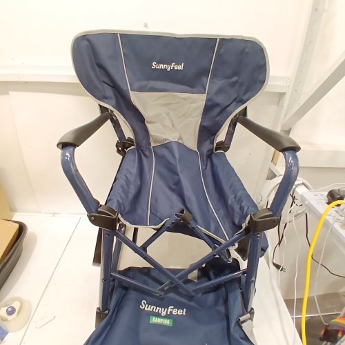 SUNNYFEEL FREESTYLE HEAVY DUTY CAMPING ROCKING CHAIR WITH 300LB CAPACITY - BLUE/GREY (MODEL: AC3078D ) image 2