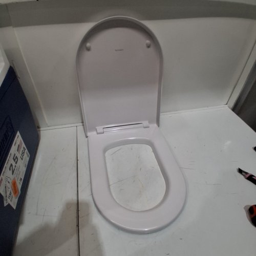 DURAVIT STARCK 3 ELONGATED TOILET SEAT AND COVER - WHITE ALPINE (MODEL: 0063320000) image 2